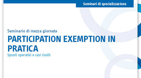 Immagine Participation exemption in pratica | Euroconference